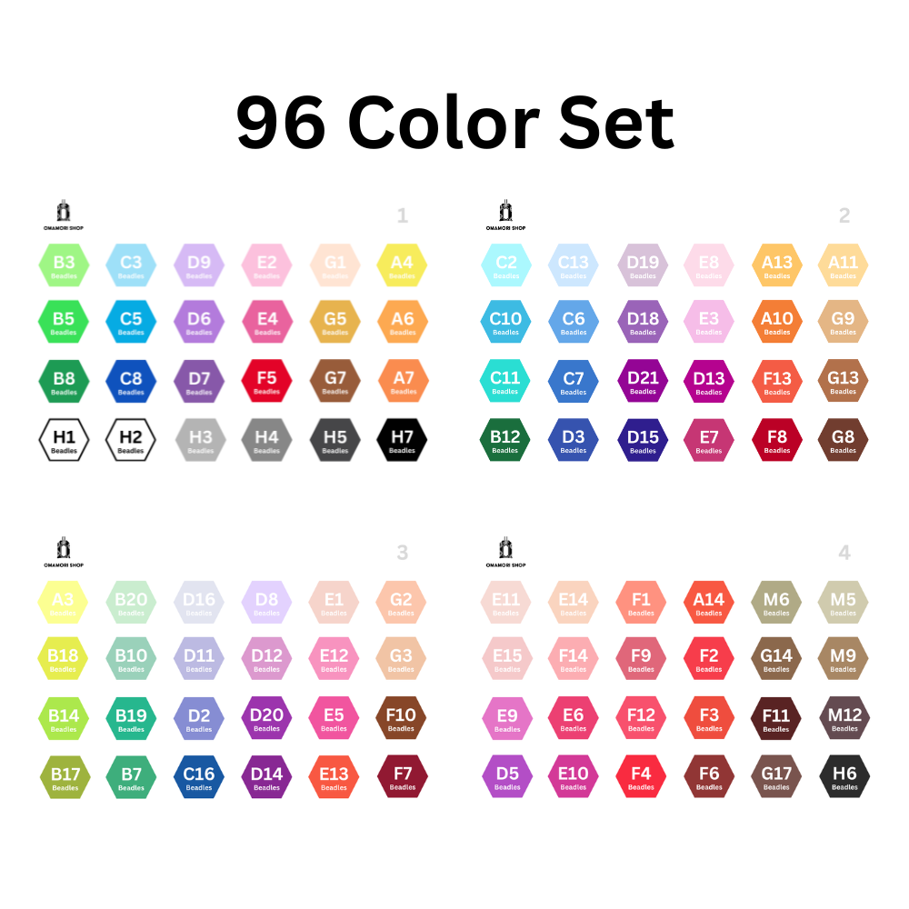 Kit de lujo de cuentas fusibles de 96 colores: 62 400 cuentas diminutas de 2,6 mm