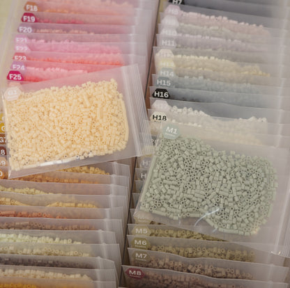221 Colors Fuse Beads Lite Kit with Independent Zipper Bags – 221,000 Pcs Tiny 2.6mm Beads