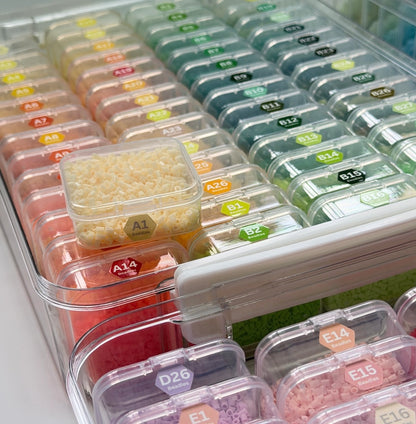 221 Colors Fuse Beads Ultimate Kit with Independent Containers - 221,000 Pcs Tiny 2.6mm Beads
