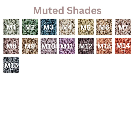 Beadles Muted Color Beads - 2.6mm Mini Fuse Beads 1000PCS Muted Shades