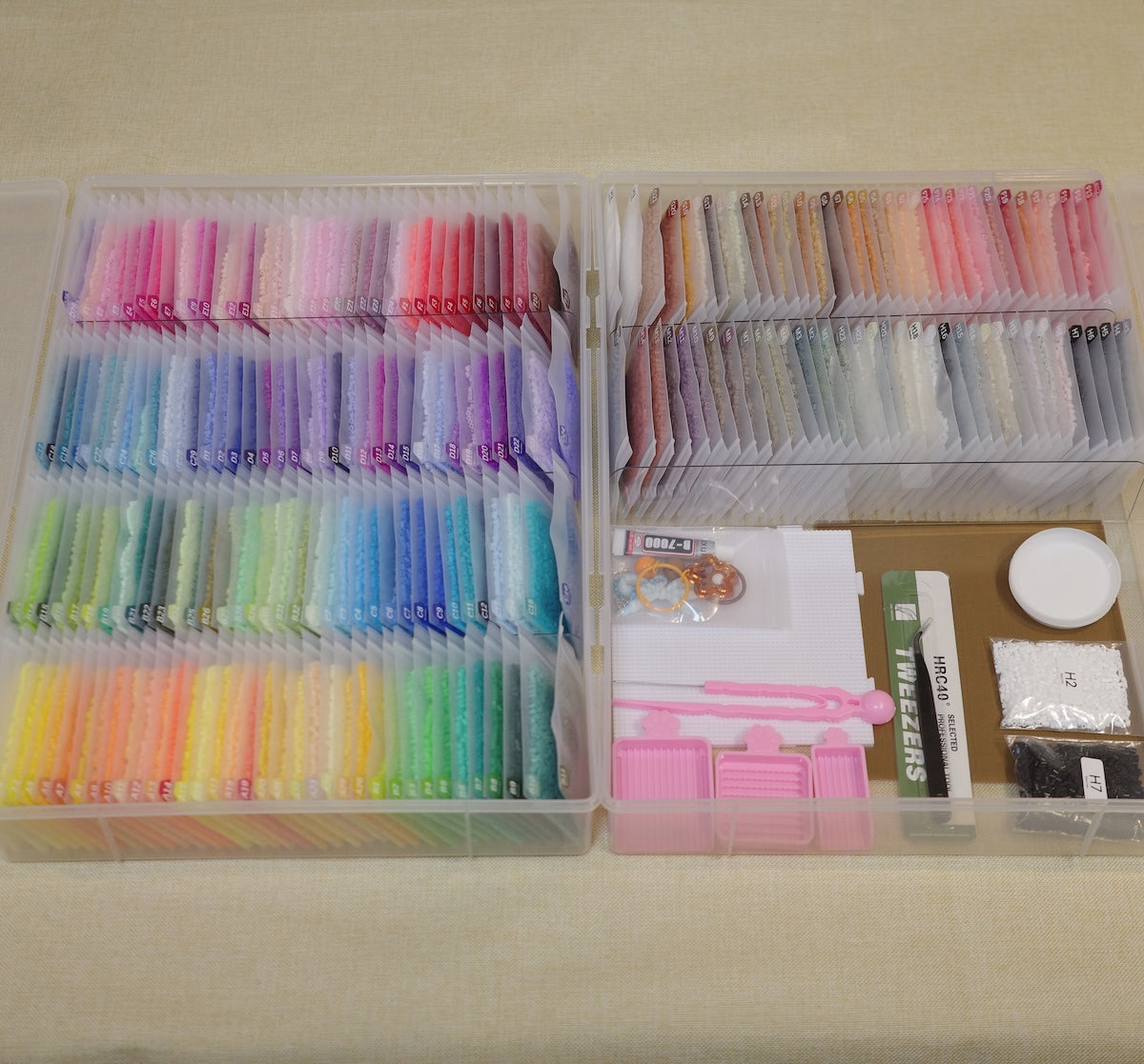 221 Colors Fuse Beads Lite Kit with Independent Zipper Bags – 221,000 Pcs Tiny 2.6mm Beads