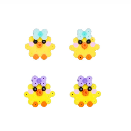 🦆 Yellow Duck Perler Bead Earrings 🦆