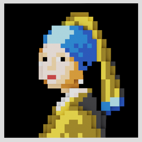 Girl with Pearl Earring 3D Fuse Bead Art Kit