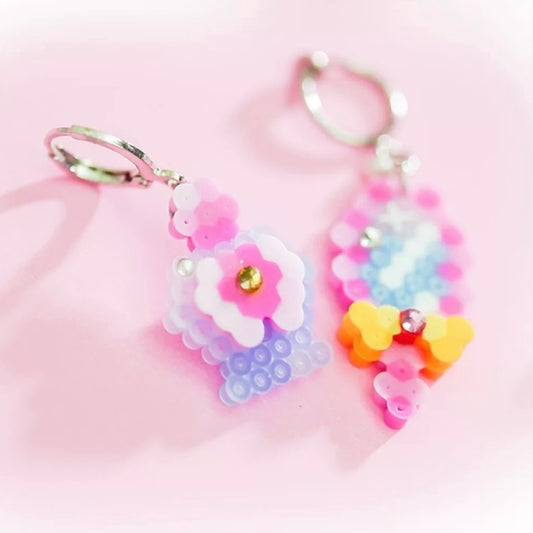 💐 Perfume Bottle Perler Bead Earrings 🌸